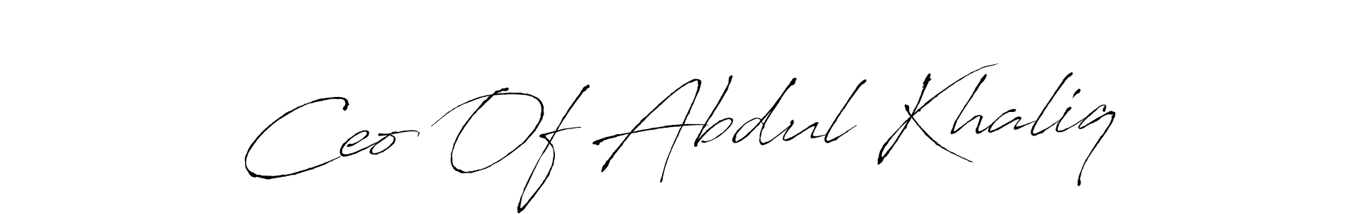 Make a beautiful signature design for name Ceo Of Abdul Khaliq. With this signature (Antro_Vectra) style, you can create a handwritten signature for free. Ceo Of Abdul Khaliq signature style 6 images and pictures png
