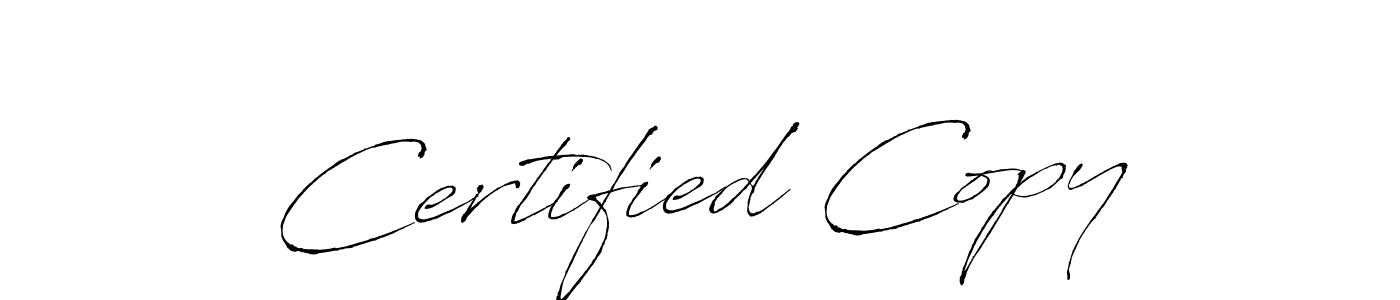 How to make Certified Copy signature? Antro_Vectra is a professional autograph style. Create handwritten signature for Certified Copy name. Certified Copy signature style 6 images and pictures png