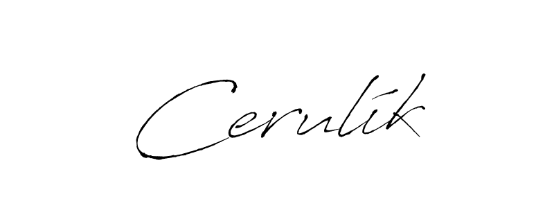 Make a beautiful signature design for name Cerulík. With this signature (Antro_Vectra) style, you can create a handwritten signature for free. Cerulík signature style 6 images and pictures png