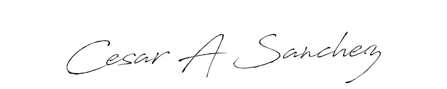 Use a signature maker to create a handwritten signature online. With this signature software, you can design (Antro_Vectra) your own signature for name Cesar A Sanchez. Cesar A Sanchez signature style 6 images and pictures png
