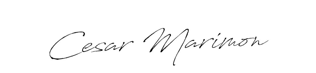 How to make Cesar Marimon name signature. Use Antro_Vectra style for creating short signs online. This is the latest handwritten sign. Cesar Marimon signature style 6 images and pictures png