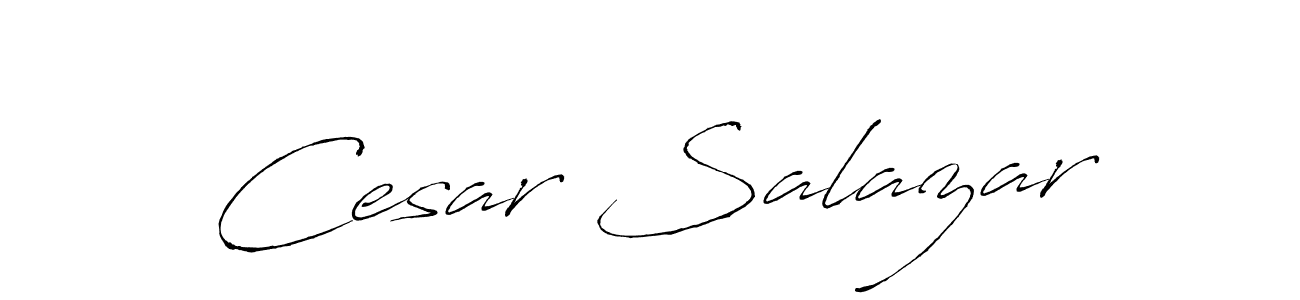 How to make Cesar Salazar signature? Antro_Vectra is a professional autograph style. Create handwritten signature for Cesar Salazar name. Cesar Salazar signature style 6 images and pictures png
