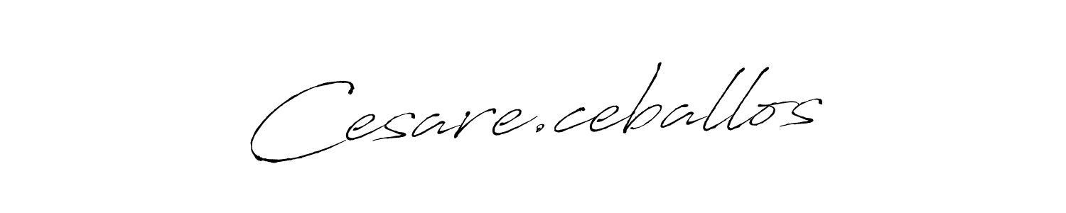 Make a beautiful signature design for name Cesare.ceballos. With this signature (Antro_Vectra) style, you can create a handwritten signature for free. Cesare.ceballos signature style 6 images and pictures png