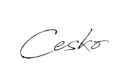 Cesko stylish signature style. Best Handwritten Sign (Antro_Vectra) for my name. Handwritten Signature Collection Ideas for my name Cesko. Cesko signature style 6 images and pictures png