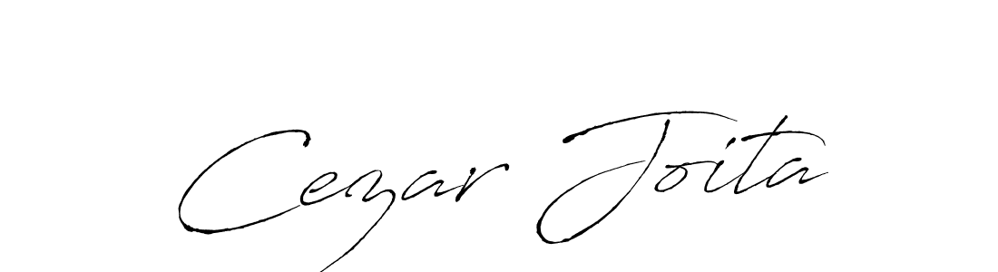 How to make Cezar Joita name signature. Use Antro_Vectra style for creating short signs online. This is the latest handwritten sign. Cezar Joita signature style 6 images and pictures png