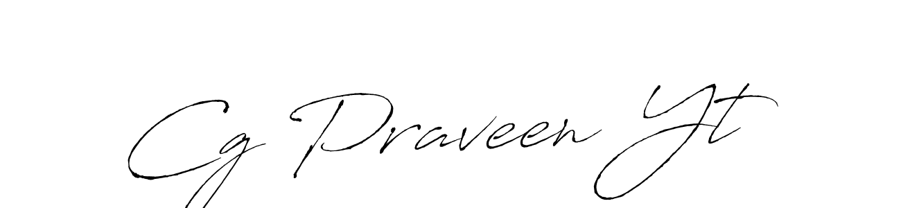 Make a beautiful signature design for name Cg Praveen Yt. With this signature (Antro_Vectra) style, you can create a handwritten signature for free. Cg Praveen Yt signature style 6 images and pictures png