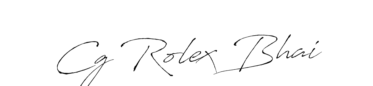 You should practise on your own different ways (Antro_Vectra) to write your name (Cg Rolex Bhai) in signature. don't let someone else do it for you. Cg Rolex Bhai signature style 6 images and pictures png