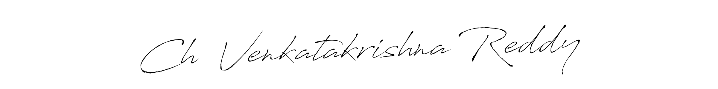 How to make Ch  Venkatakrishna Reddy name signature. Use Antro_Vectra style for creating short signs online. This is the latest handwritten sign. Ch  Venkatakrishna Reddy signature style 6 images and pictures png
