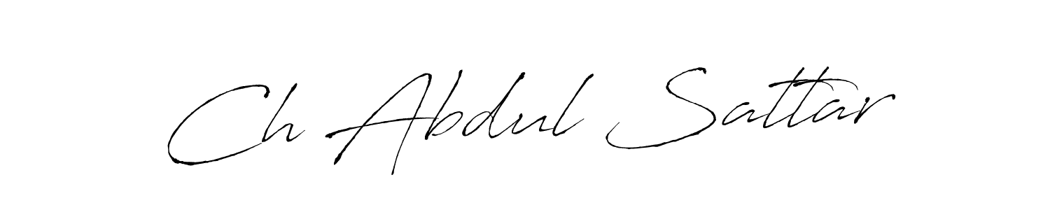 How to make Ch Abdul Sattar name signature. Use Antro_Vectra style for creating short signs online. This is the latest handwritten sign. Ch Abdul Sattar signature style 6 images and pictures png