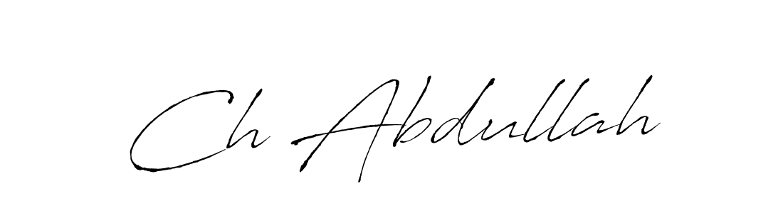 Ch Abdullah stylish signature style. Best Handwritten Sign (Antro_Vectra) for my name. Handwritten Signature Collection Ideas for my name Ch Abdullah. Ch Abdullah signature style 6 images and pictures png