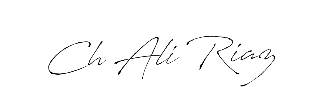 How to make Ch Ali Riaz name signature. Use Antro_Vectra style for creating short signs online. This is the latest handwritten sign. Ch Ali Riaz signature style 6 images and pictures png