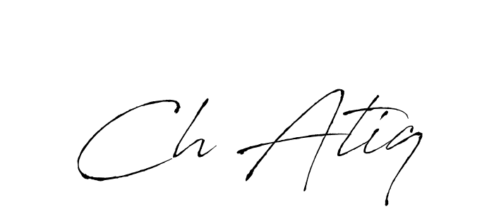 Create a beautiful signature design for name Ch Atiq. With this signature (Antro_Vectra) fonts, you can make a handwritten signature for free. Ch Atiq signature style 6 images and pictures png