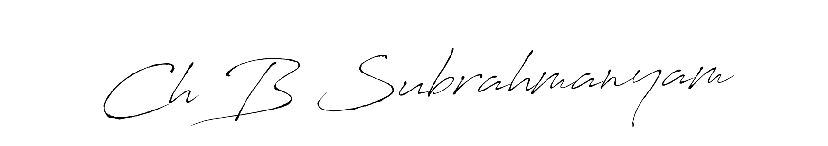 Antro_Vectra is a professional signature style that is perfect for those who want to add a touch of class to their signature. It is also a great choice for those who want to make their signature more unique. Get Ch B Subrahmanyam name to fancy signature for free. Ch B Subrahmanyam signature style 6 images and pictures png
