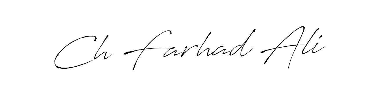 The best way (Antro_Vectra) to make a short signature is to pick only two or three words in your name. The name Ch Farhad Ali include a total of six letters. For converting this name. Ch Farhad Ali signature style 6 images and pictures png