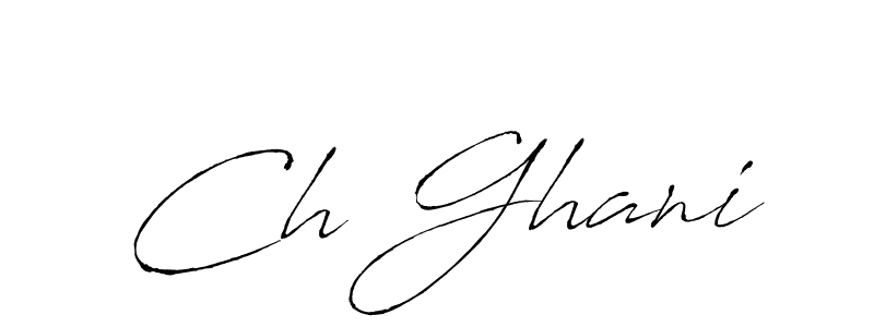 Create a beautiful signature design for name Ch Ghani. With this signature (Antro_Vectra) fonts, you can make a handwritten signature for free. Ch Ghani signature style 6 images and pictures png