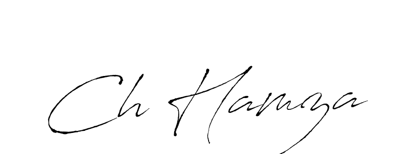 Make a beautiful signature design for name Ch Hamza. With this signature (Antro_Vectra) style, you can create a handwritten signature for free. Ch Hamza signature style 6 images and pictures png