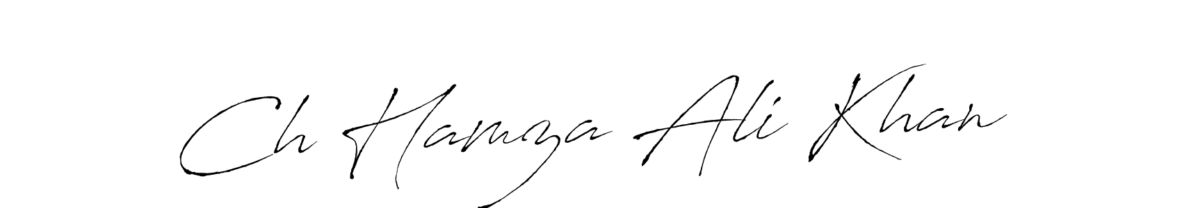 Ch Hamza Ali Khan stylish signature style. Best Handwritten Sign (Antro_Vectra) for my name. Handwritten Signature Collection Ideas for my name Ch Hamza Ali Khan. Ch Hamza Ali Khan signature style 6 images and pictures png