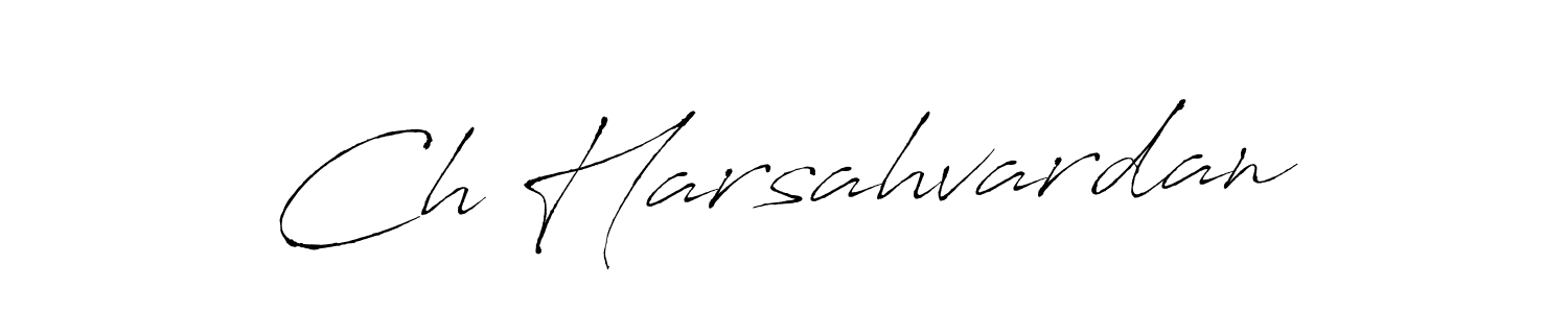 Create a beautiful signature design for name Ch Harsahvardan. With this signature (Antro_Vectra) fonts, you can make a handwritten signature for free. Ch Harsahvardan signature style 6 images and pictures png