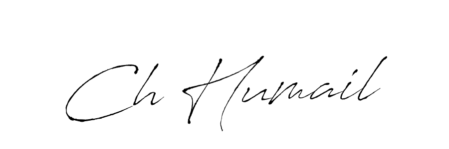 How to make Ch Humail name signature. Use Antro_Vectra style for creating short signs online. This is the latest handwritten sign. Ch Humail signature style 6 images and pictures png