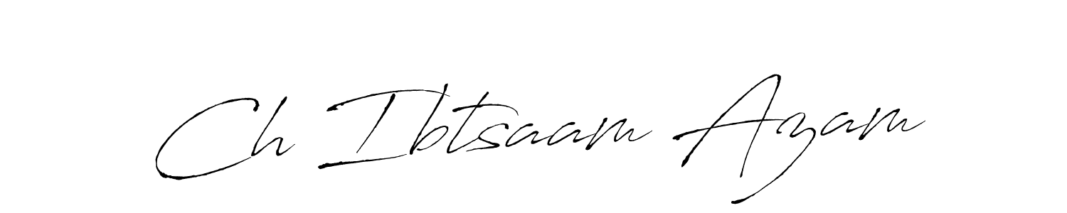 How to make Ch Ibtsaam Azam name signature. Use Antro_Vectra style for creating short signs online. This is the latest handwritten sign. Ch Ibtsaam Azam signature style 6 images and pictures png