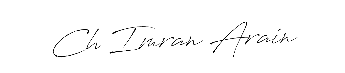 This is the best signature style for the Ch Imran Arain name. Also you like these signature font (Antro_Vectra). Mix name signature. Ch Imran Arain signature style 6 images and pictures png