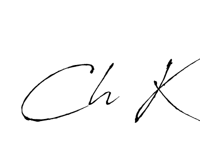 Design your own signature with our free online signature maker. With this signature software, you can create a handwritten (Antro_Vectra) signature for name Ch K. Ch K signature style 6 images and pictures png