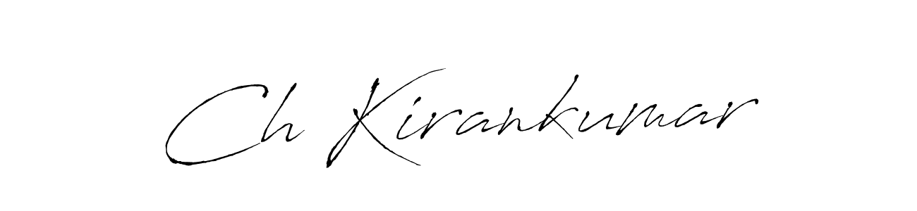 How to make Ch Kirankumar name signature. Use Antro_Vectra style for creating short signs online. This is the latest handwritten sign. Ch Kirankumar signature style 6 images and pictures png