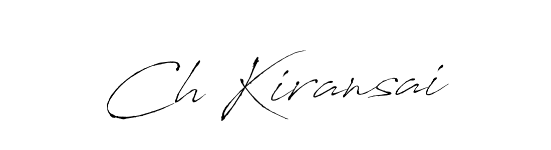 if you are searching for the best signature style for your name Ch Kiransai. so please give up your signature search. here we have designed multiple signature styles  using Antro_Vectra. Ch Kiransai signature style 6 images and pictures png