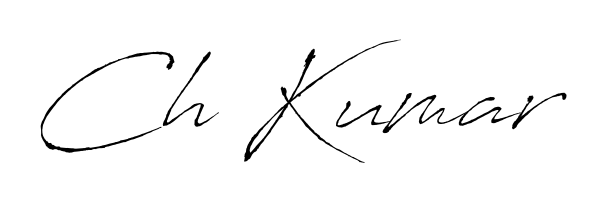 Create your official email sign-off with Ch Kumar name in Antro_Vectra style. Crisp, clean, and perfectly legible across all screens. Ch Kumar signature style 6 images and pictures png