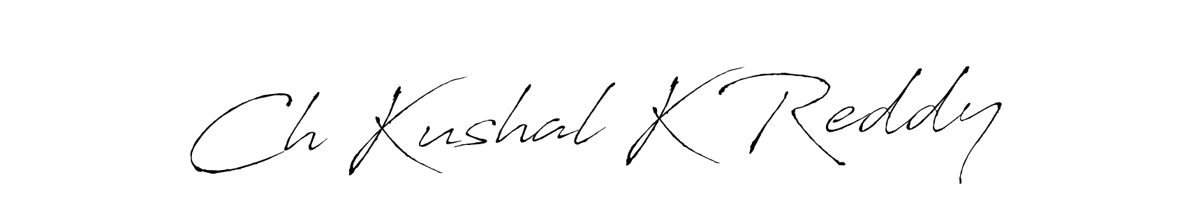 Antro_Vectra is a professional signature style that is perfect for those who want to add a touch of class to their signature. It is also a great choice for those who want to make their signature more unique. Get Ch Kushal K Reddy name to fancy signature for free. Ch Kushal K Reddy signature style 6 images and pictures png