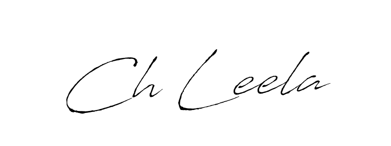 Make a beautiful signature design for name Ch Leela. With this signature (Antro_Vectra) style, you can create a handwritten signature for free. Ch Leela signature style 6 images and pictures png