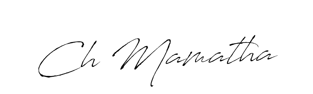 Create a beautiful signature design for name Ch Mamatha. With this signature (Antro_Vectra) fonts, you can make a handwritten signature for free. Ch Mamatha signature style 6 images and pictures png