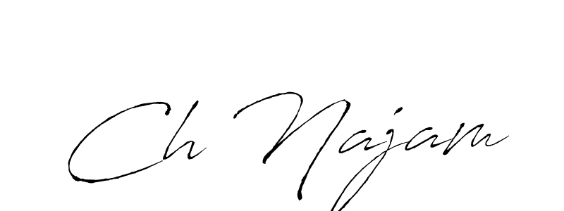 Create a beautiful signature design for name Ch Najam. With this signature (Antro_Vectra) fonts, you can make a handwritten signature for free. Ch Najam signature style 6 images and pictures png
