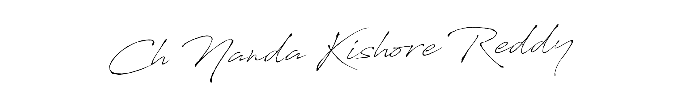 Create a beautiful signature design for name Ch Nanda Kishore Reddy. With this signature (Antro_Vectra) fonts, you can make a handwritten signature for free. Ch Nanda Kishore Reddy signature style 6 images and pictures png