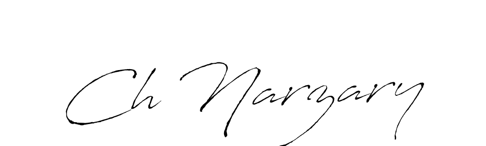 Make a beautiful signature design for name Ch Narzary. With this signature (Antro_Vectra) style, you can create a handwritten signature for free. Ch Narzary signature style 6 images and pictures png