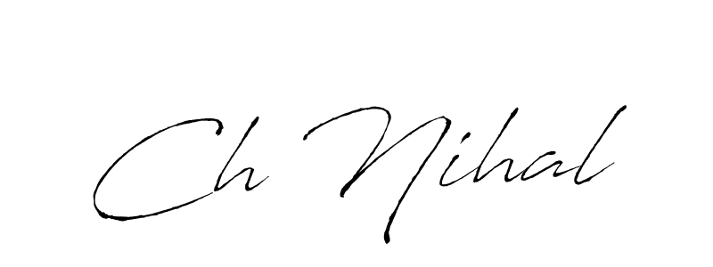 Similarly Antro_Vectra is the best handwritten signature design. Signature creator online .You can use it as an online autograph creator for name Ch Nihal. Ch Nihal signature style 6 images and pictures png