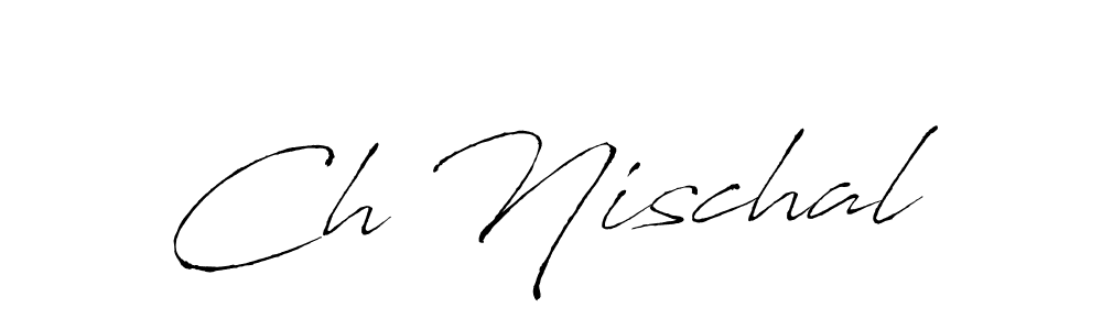 The best way (Antro_Vectra) to make a short signature is to pick only two or three words in your name. The name Ch Nischal include a total of six letters. For converting this name. Ch Nischal signature style 6 images and pictures png