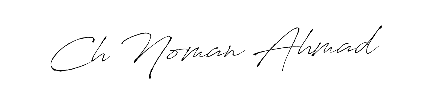 Make a beautiful signature design for name Ch Noman Ahmad. With this signature (Antro_Vectra) style, you can create a handwritten signature for free. Ch Noman Ahmad signature style 6 images and pictures png