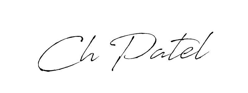 Design your own signature with our free online signature maker. With this signature software, you can create a handwritten (Antro_Vectra) signature for name Ch Patel. Ch Patel signature style 6 images and pictures png