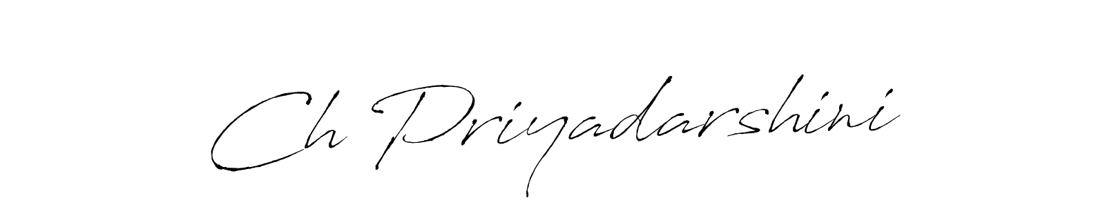 Design your own signature with our free online signature maker. With this signature software, you can create a handwritten (Antro_Vectra) signature for name Ch Priyadarshini. Ch Priyadarshini signature style 6 images and pictures png