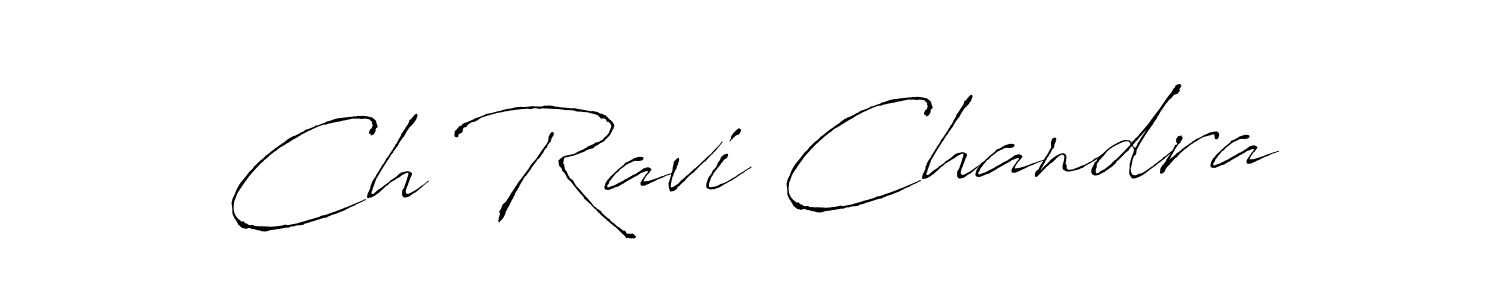 Create a beautiful signature design for name Ch Ravi Chandra. With this signature (Antro_Vectra) fonts, you can make a handwritten signature for free. Ch Ravi Chandra signature style 6 images and pictures png