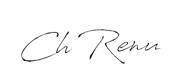 The best way (Antro_Vectra) to make a short signature is to pick only two or three words in your name. The name Ch Renu include a total of six letters. For converting this name. Ch Renu signature style 6 images and pictures png