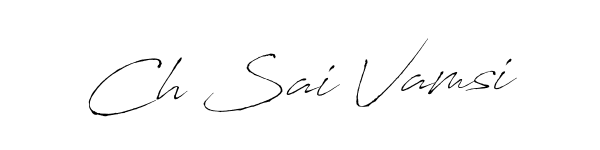 Make a beautiful signature design for name Ch Sai Vamsi. With this signature (Antro_Vectra) style, you can create a handwritten signature for free. Ch Sai Vamsi signature style 6 images and pictures png