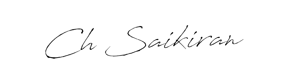 Also You can easily find your signature by using the search form. We will create Ch Saikiran name handwritten signature images for you free of cost using Antro_Vectra sign style. Ch Saikiran signature style 6 images and pictures png