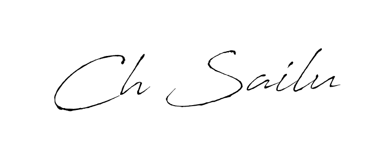 Similarly Antro_Vectra is the best handwritten signature design. Signature creator online .You can use it as an online autograph creator for name Ch Sailu. Ch Sailu signature style 6 images and pictures png