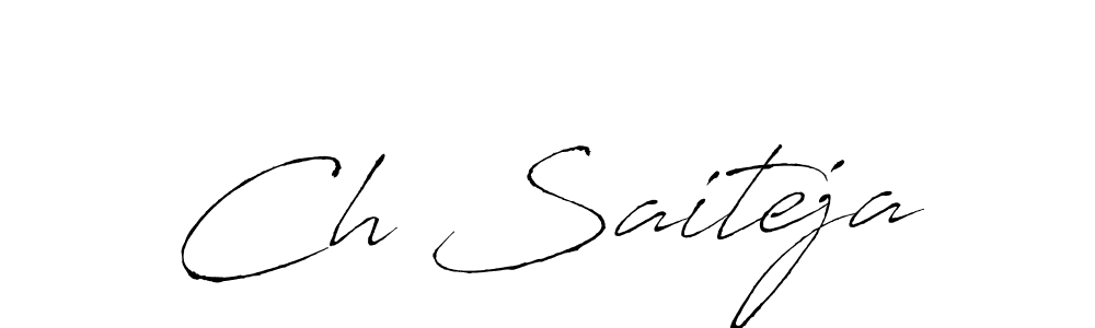 How to make Ch Saiteja name signature. Use Antro_Vectra style for creating short signs online. This is the latest handwritten sign. Ch Saiteja signature style 6 images and pictures png