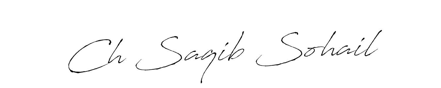 The best way (Antro_Vectra) to make a short signature is to pick only two or three words in your name. The name Ch Saqib Sohail include a total of six letters. For converting this name. Ch Saqib Sohail signature style 6 images and pictures png