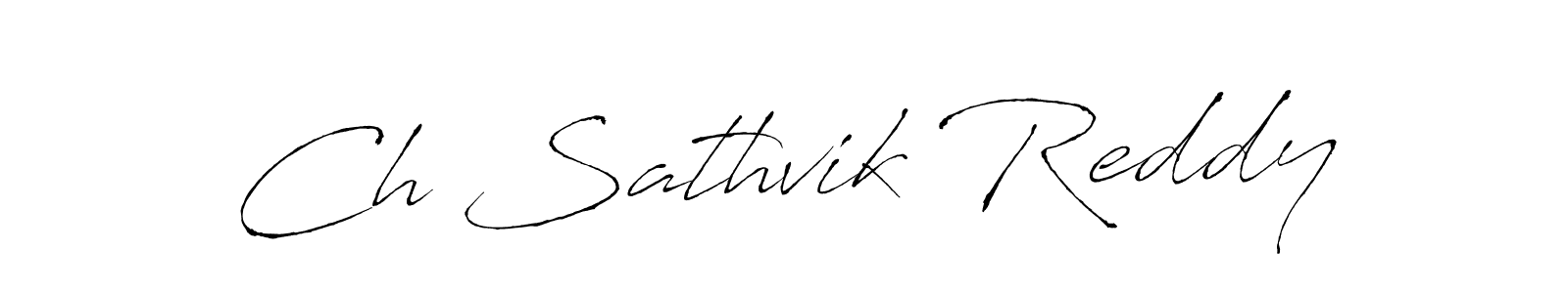 Design your own signature with our free online signature maker. With this signature software, you can create a handwritten (Antro_Vectra) signature for name Ch Sathvik Reddy. Ch Sathvik Reddy signature style 6 images and pictures png
