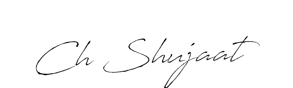 Also You can easily find your signature by using the search form. We will create Ch Shujaat name handwritten signature images for you free of cost using Antro_Vectra sign style. Ch Shujaat signature style 6 images and pictures png