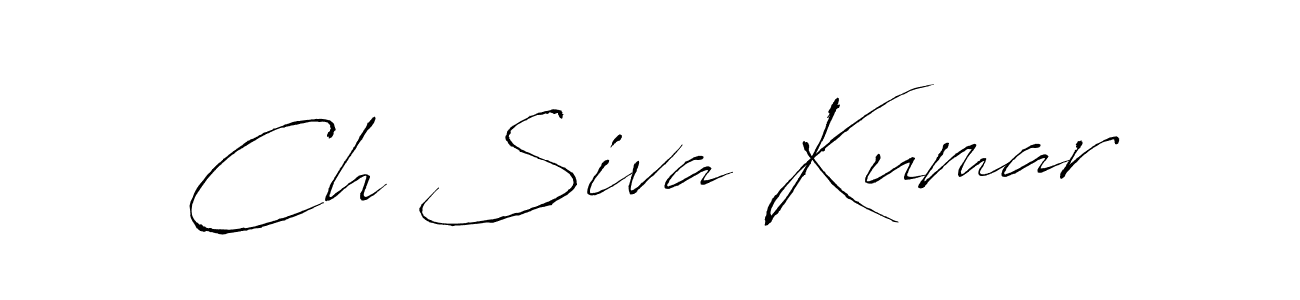 How to make Ch Siva Kumar signature? Antro_Vectra is a professional autograph style. Create handwritten signature for Ch Siva Kumar name. Ch Siva Kumar signature style 6 images and pictures png